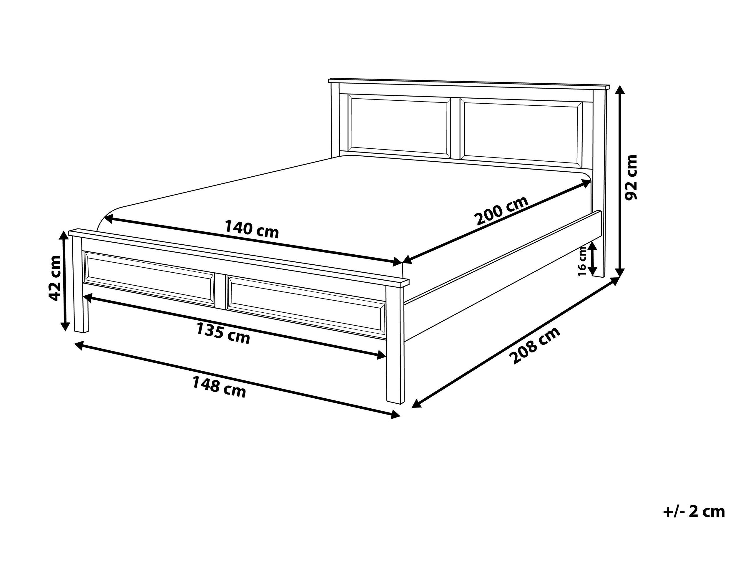 Beliani Bett mit Lattenrost aus Kiefernholz Modern OLIVET  