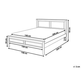 Beliani Bett mit Lattenrost aus Kiefernholz Modern OLIVET  