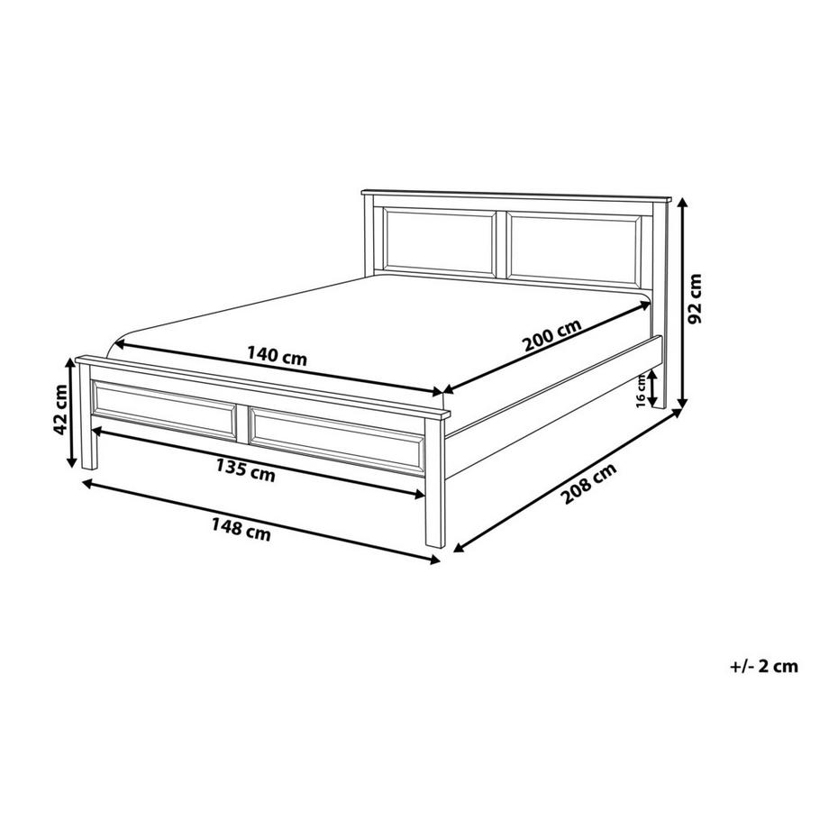 Beliani Lit à lattes en Bois de pin Moderne OLIVET  