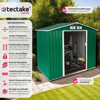 Tectake  Abri de jardin métal 2,7 m² toiture 2 pans 