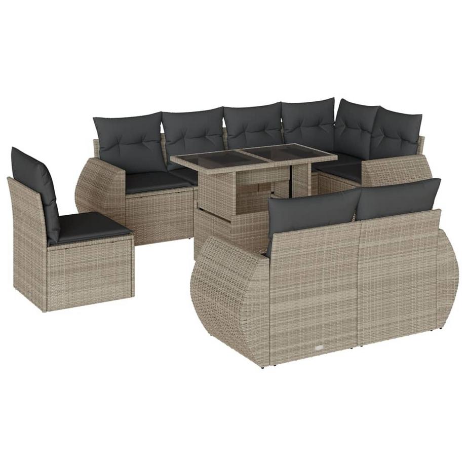 set divano da giardino Polirattan