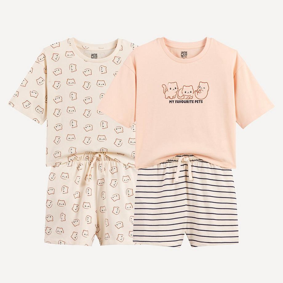 La Redoute Collections  2er-Pack Baumwoll-Pyjashort 