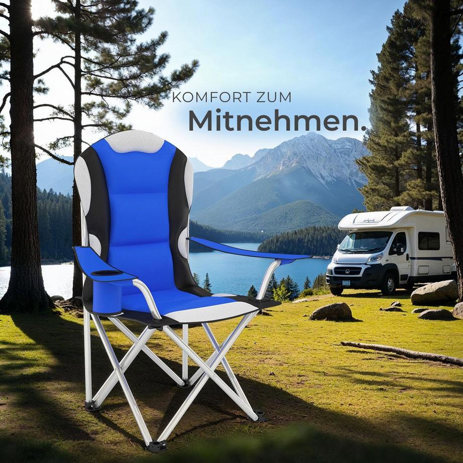 Tectake  4 Campingstühle mit Polsterung 