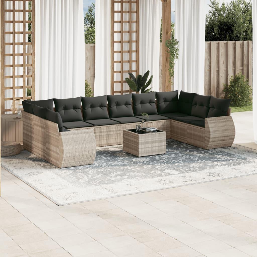 VidaXL set divano da giardino Polirattan  