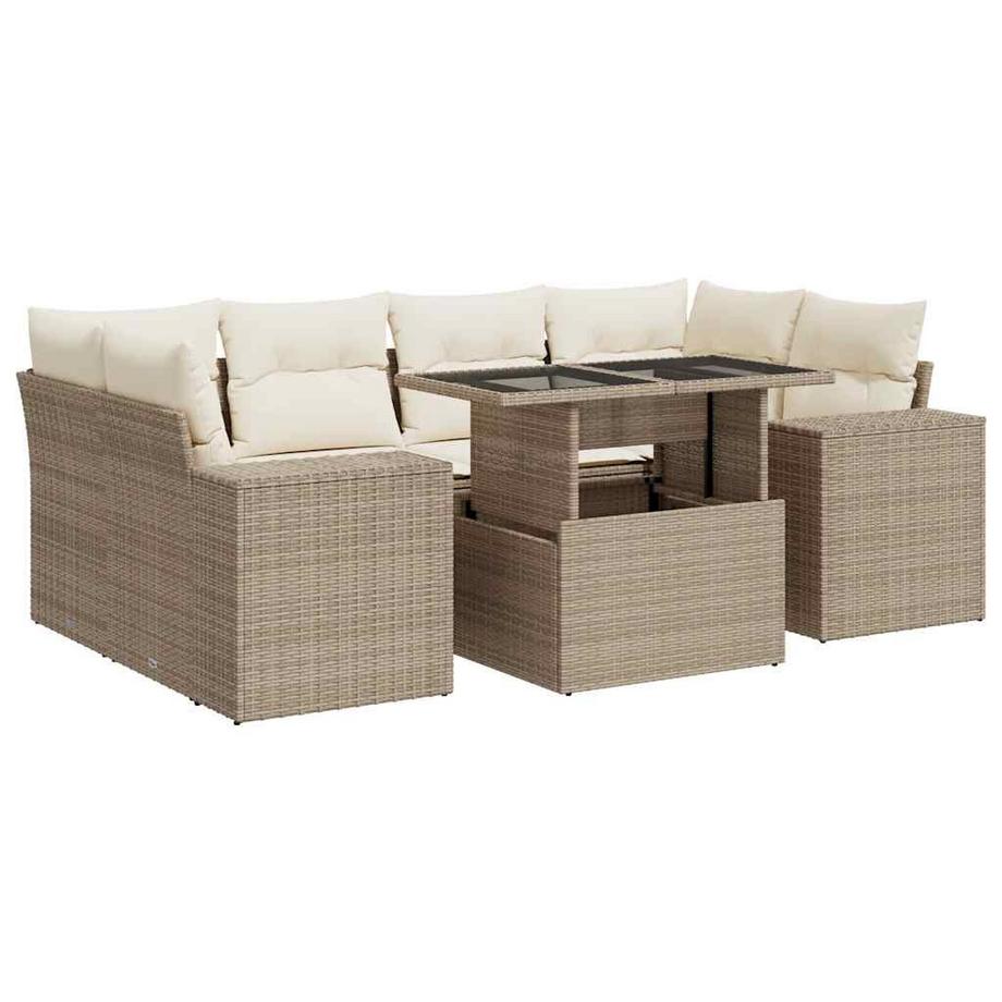 set di divani da giardino Polirattan