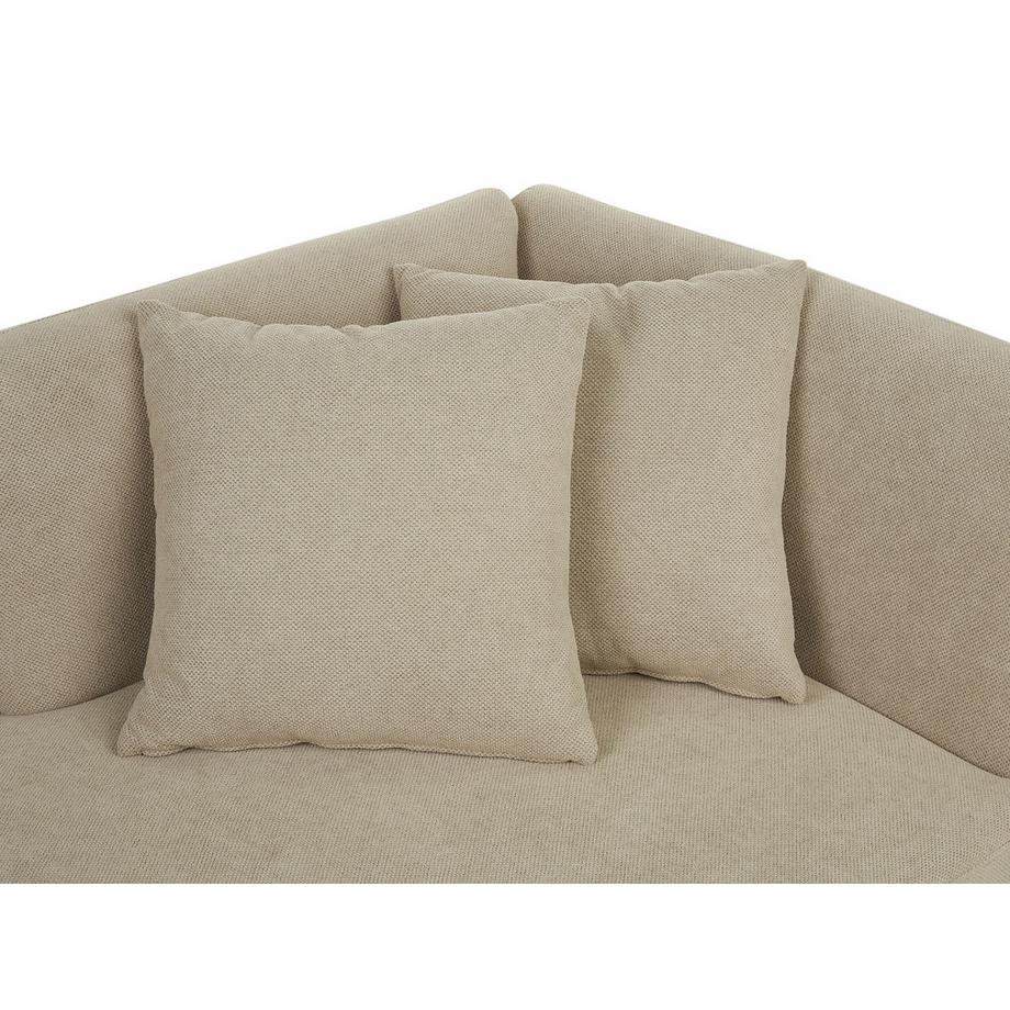 Beliani Chaise longue côté droit en Tissu Moderne RIOM  