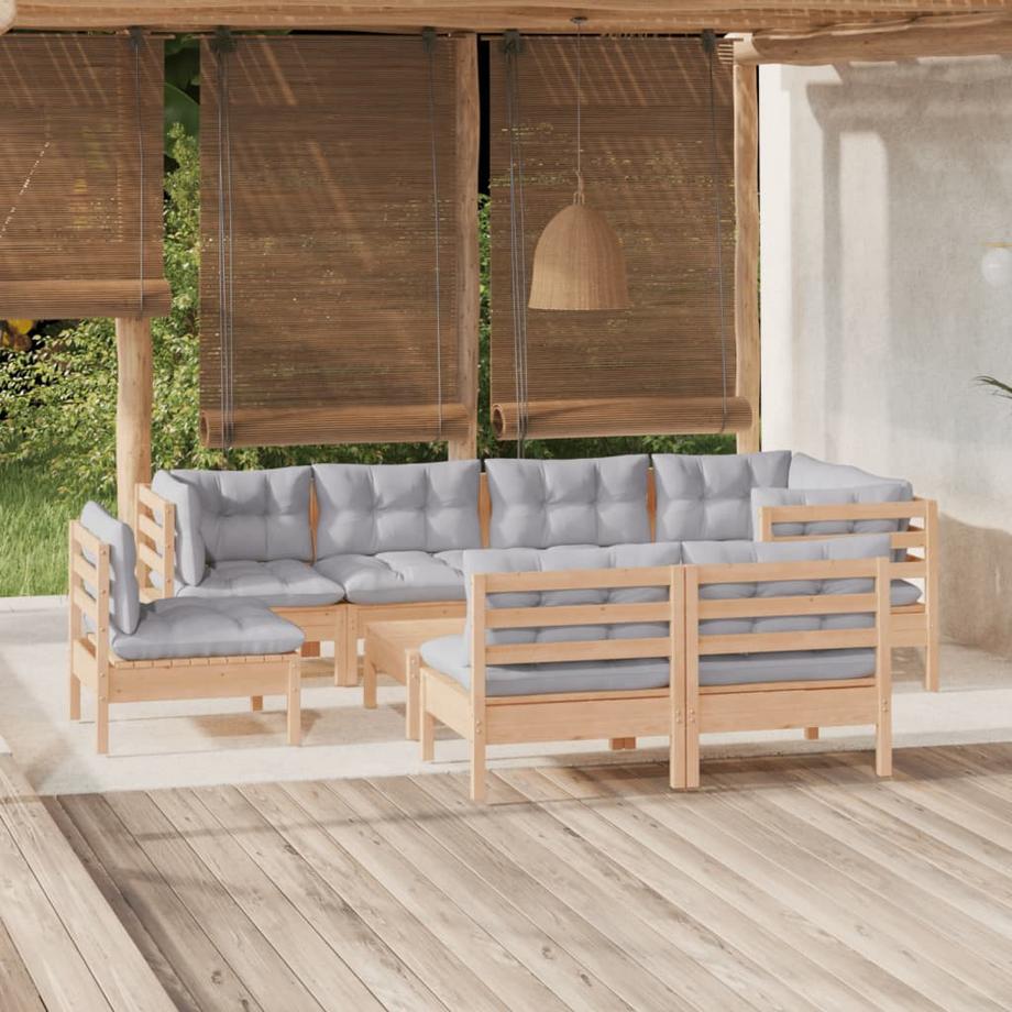 VidaXL Salon de jardin bois de pin  
