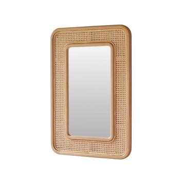 Miroir en teck massif et Cannage Côme