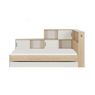 Vente-unique Lit avec rangements tiroir  naturel + sommier + matelas ARMAND  