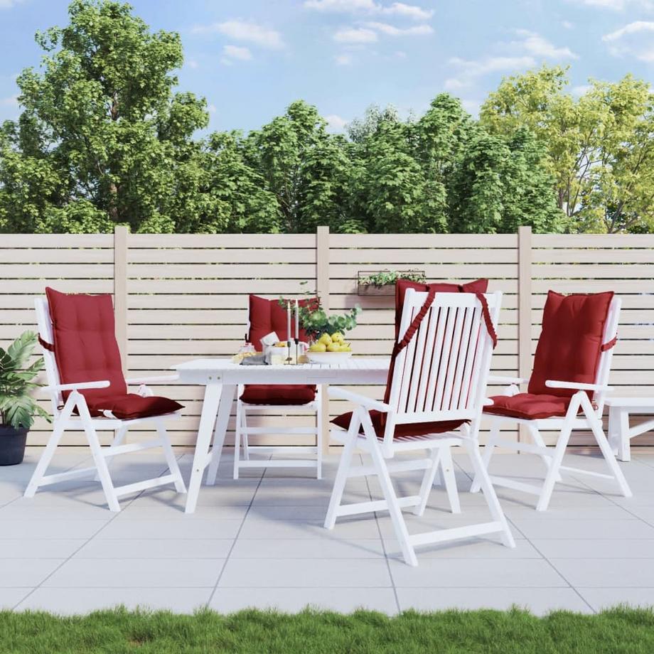 VidaXL Coussin de chaise à dossier haut tissu  