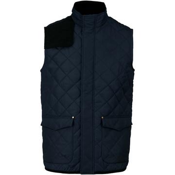 gilet imbottito con zip matelassé