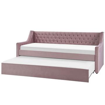 Letto con rete a doghe en Velluto Moderno MONTARGIS