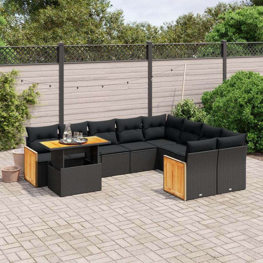 VidaXL set divano da giardino Polirattan  
