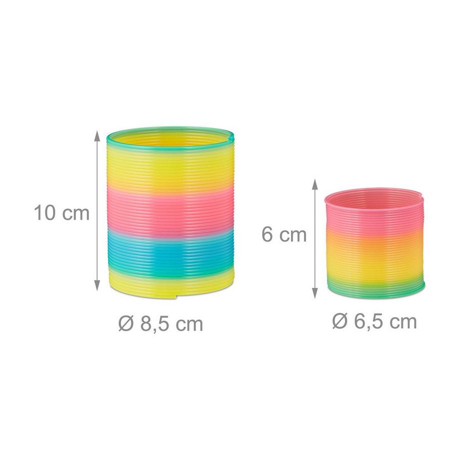 B2X  Ensemble de 4 spirales arc-en-ciel 