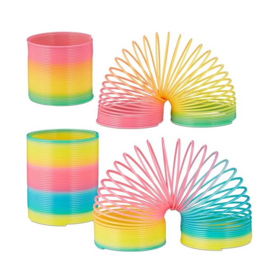 Set di 4 spirali arcobaleno
