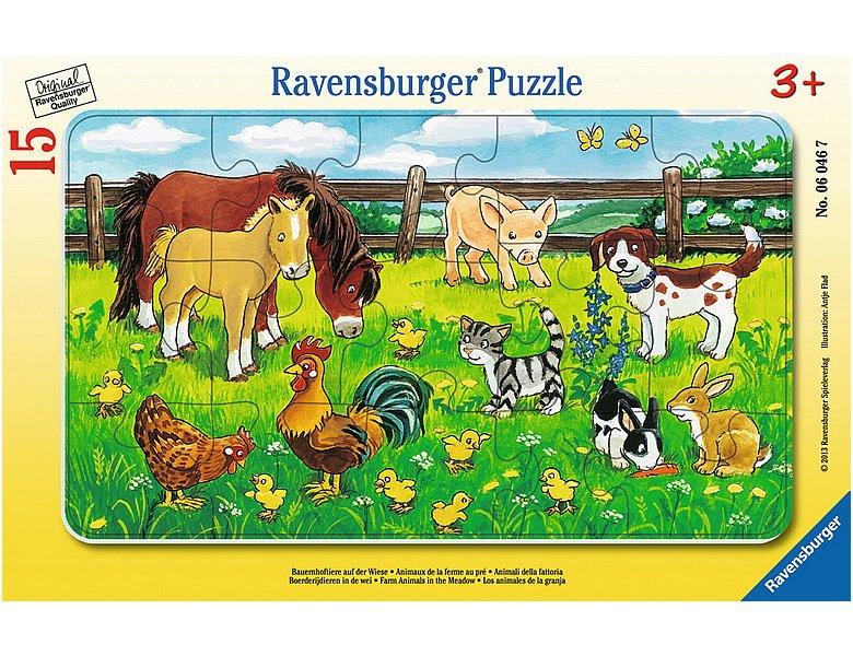 Ravensburger  Puzzle Bauernhoftiere auf der Wiese (15Teile) 