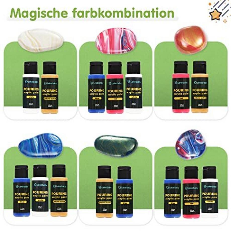 Activity-board  Steine Bemalen Set, Kreatives Malset für Kinder 