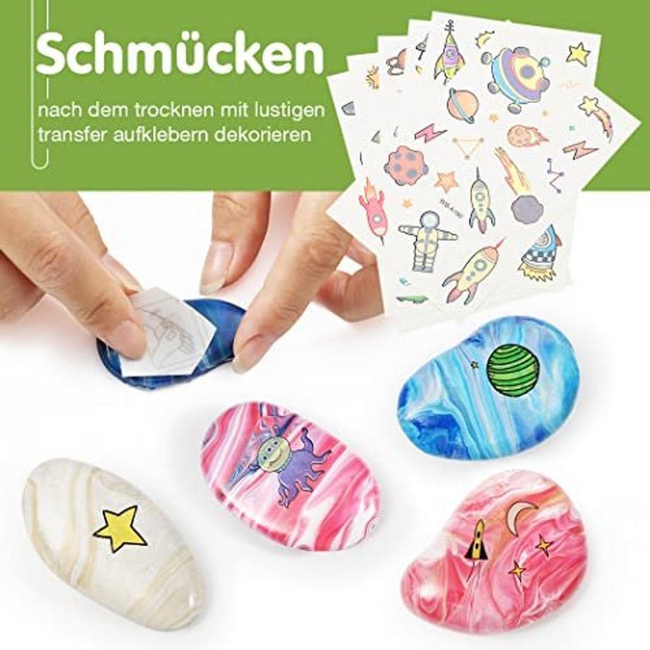 Activity-board  Steine Bemalen Set, Kreatives Malset für Kinder 