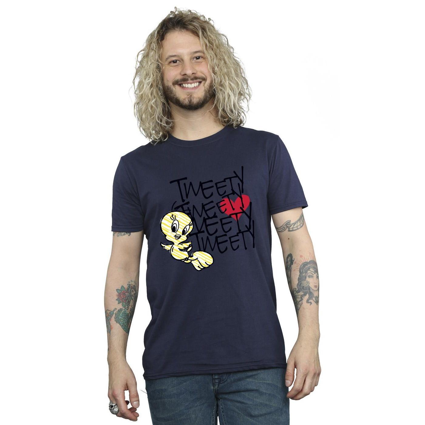 LOONEY TUNES Tweety Bird T-Shirt Stampa Grafica  