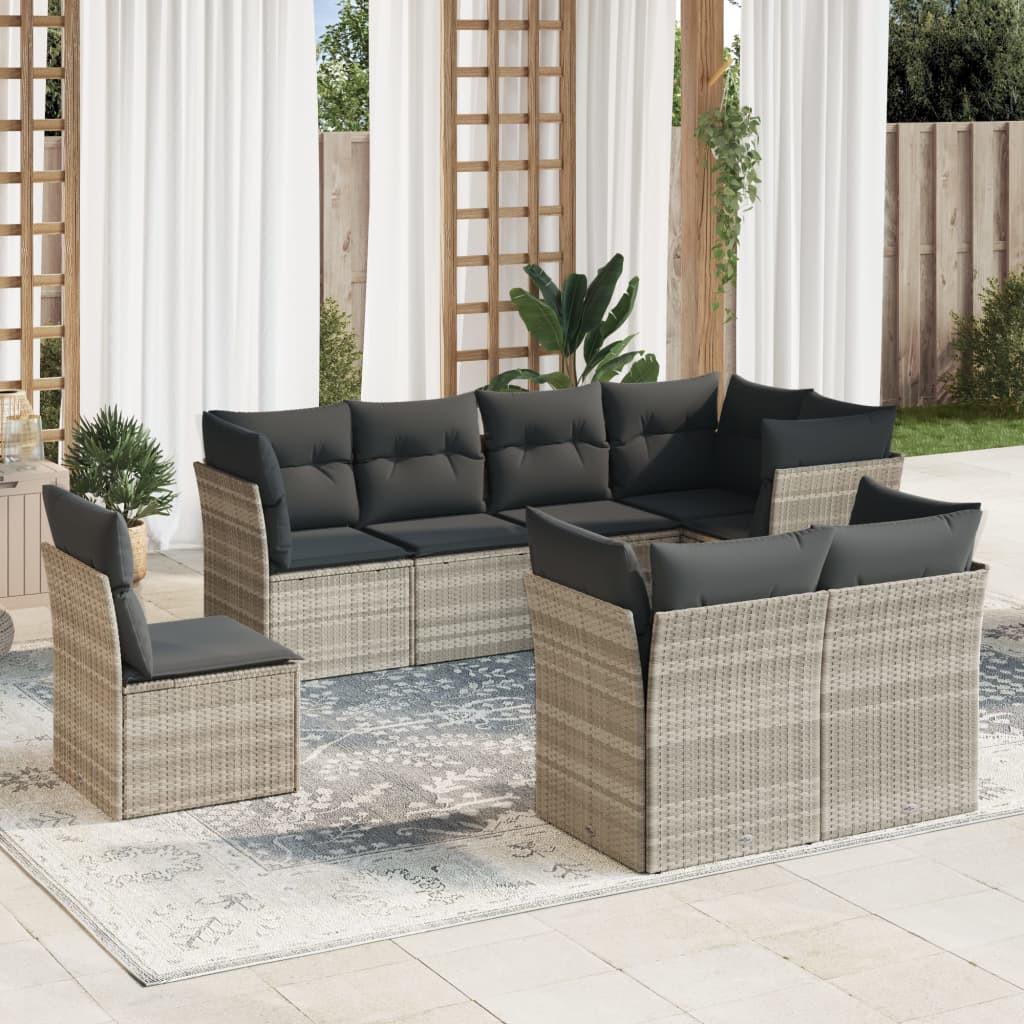 VidaXL set divano da giardino Polirattan  