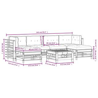 VidaXL Garten lounge set holz  