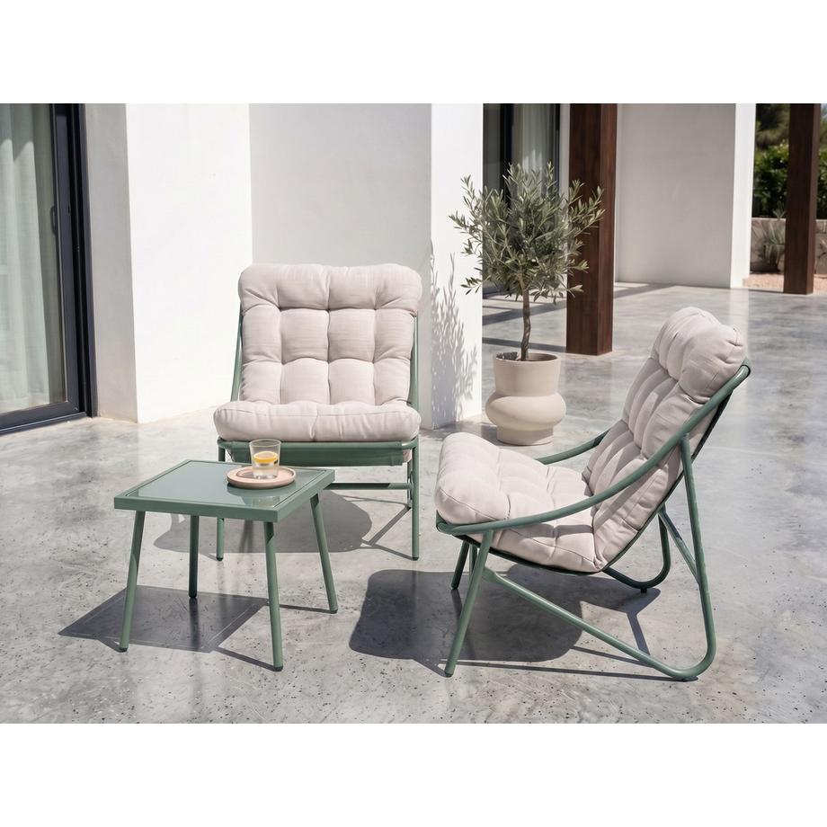 Beliani Salotto da giardino en Acciaio Scandinavo MOLVENO  