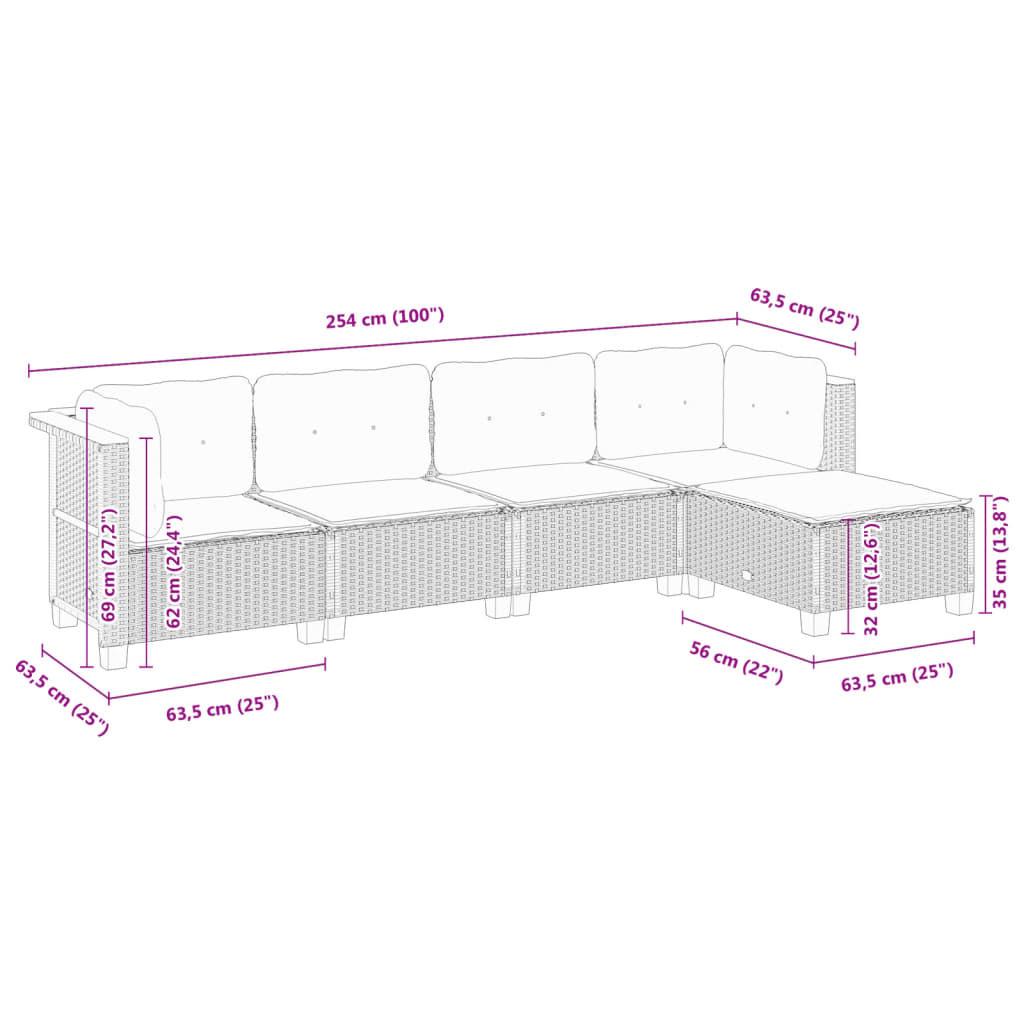 VidaXL Garten sofagarnitur poly-rattan  