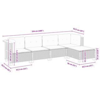 VidaXL Garten sofagarnitur poly-rattan  