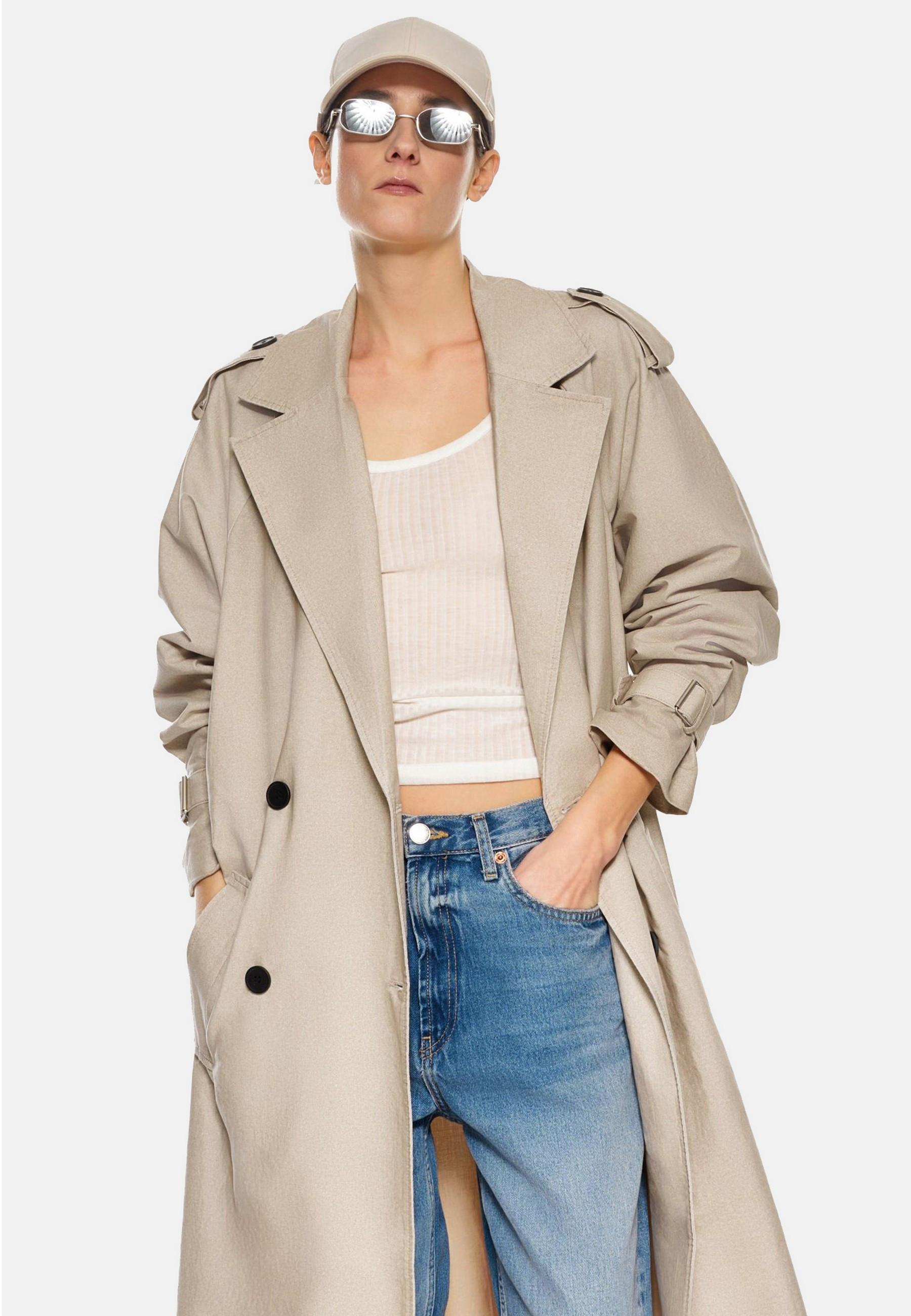 RICANO  Trench-coat da donna Clarissa, cappotto lungo al polpaccio 