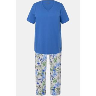 Ulla Popken  Pyjama, papillons, col V, manches courtes 