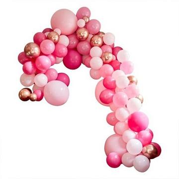 Luxus Set für Luftballongirlande in den Farben Rosa & Rosegold