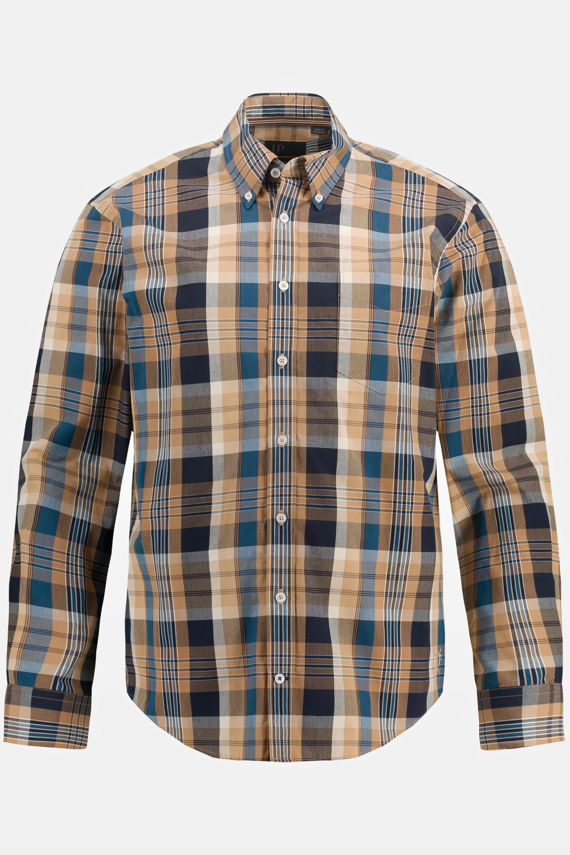 JP1880  Karohemd, Langarm, Buttondown-Kragen, Modern Fit 