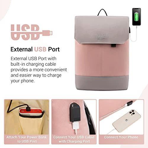 Only-bags.store Zaino scuola impermeabile per adolescenti con scomparto per laptop da 15.6 pollici  