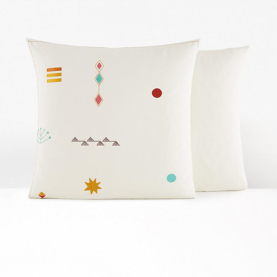 La Redoute Intérieurs Imani Taie d'oreiller brodée Coton Vintage  