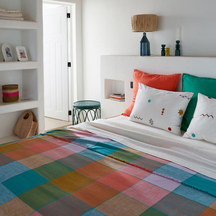 La Redoute Intérieurs Imani Taie d'oreiller brodée Coton Vintage  