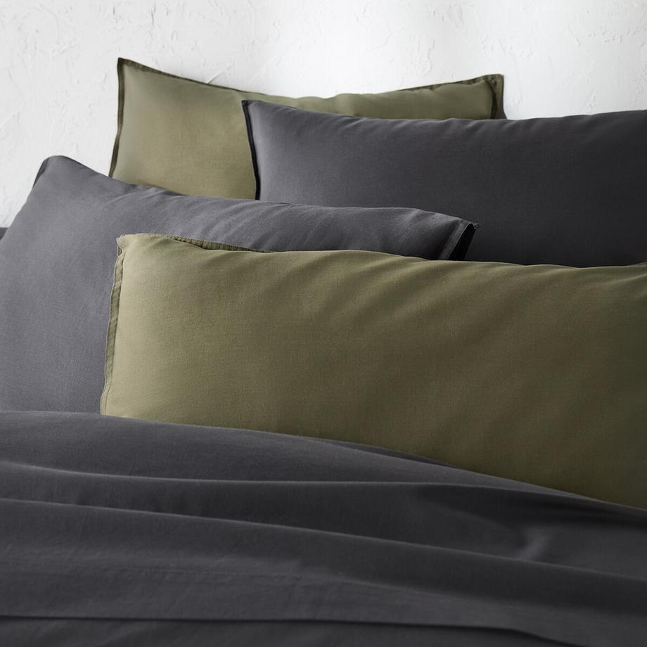 La Redoute Intérieurs Scenario Housse de couette unie en coton lavé  