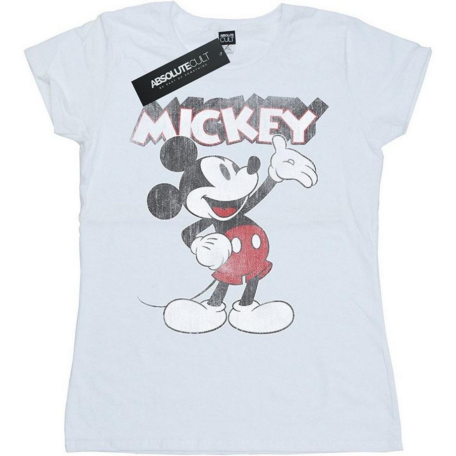 Disney Mickey Mouse T-Shirt Imprimé Manches Courtes  