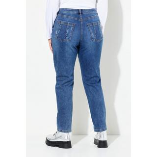 Ulla Popken  Jean Boyfriend, détails destroy, jambes larges et taille confortable 