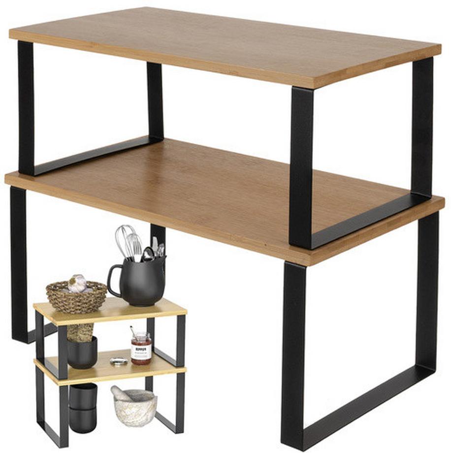 Etagère de cuisine en bambou - 2 pcs Ruhhy 25661