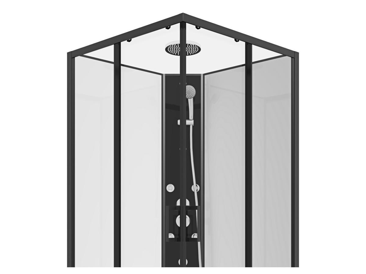 SHOWER DESIGN Eck-Duschkabine mit Hydromassage - 80 x 80 x 225 cm - KIVORA  