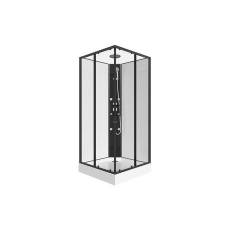 SHOWER DESIGN Eck-Duschkabine mit Hydromassage - 80 x 80 x 225 cm - KIVORA  