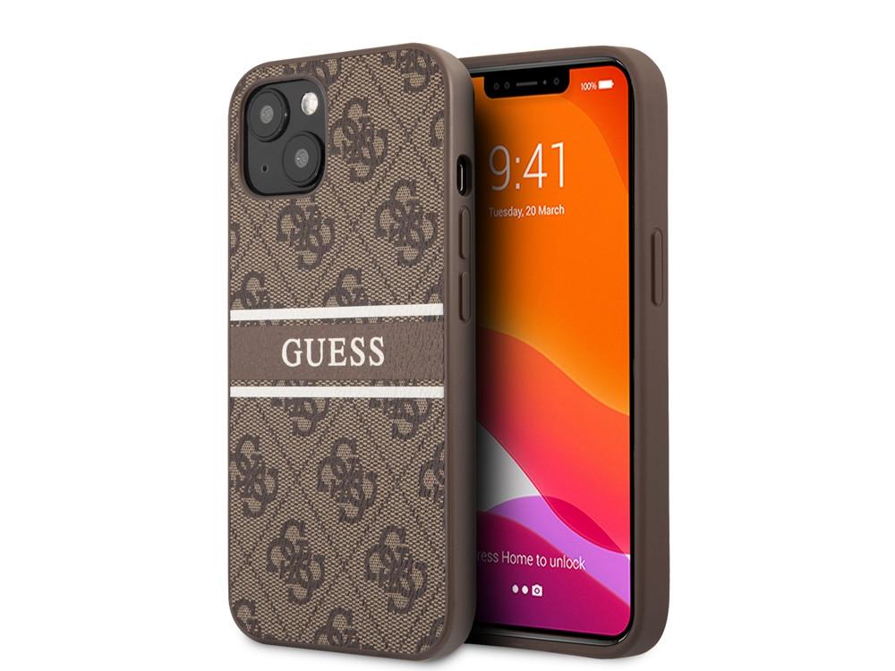 GUESS  Coque pour iPhone 13 PU 4G Stripe 