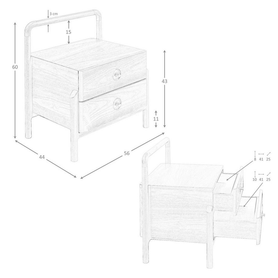ANGEL CERDA Table de chevet de design moderne  
