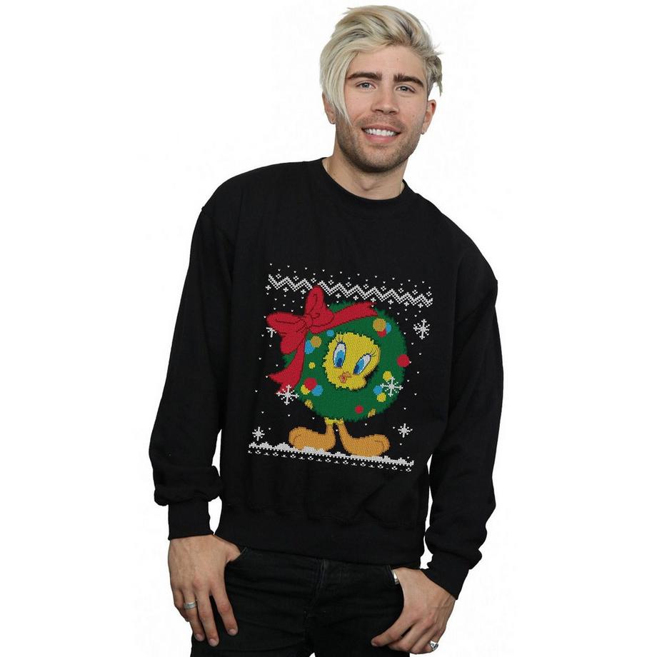 LOONEY TUNES Tweety Pie Christmas Fair Isle Sweatshirt  