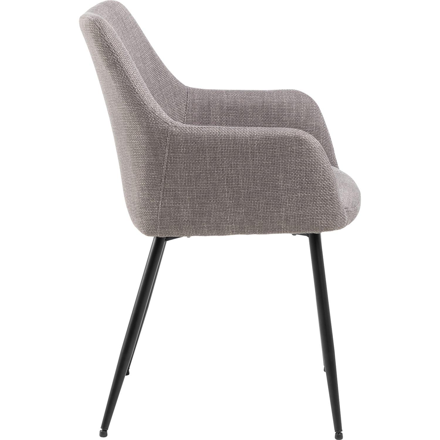 mutoni Chaise de salle à manger Lachlan gris marron (1 pièce)  