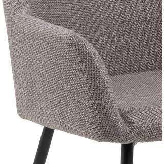 mutoni Chaise de salle à manger Lachlan gris marron (1 pièce)  