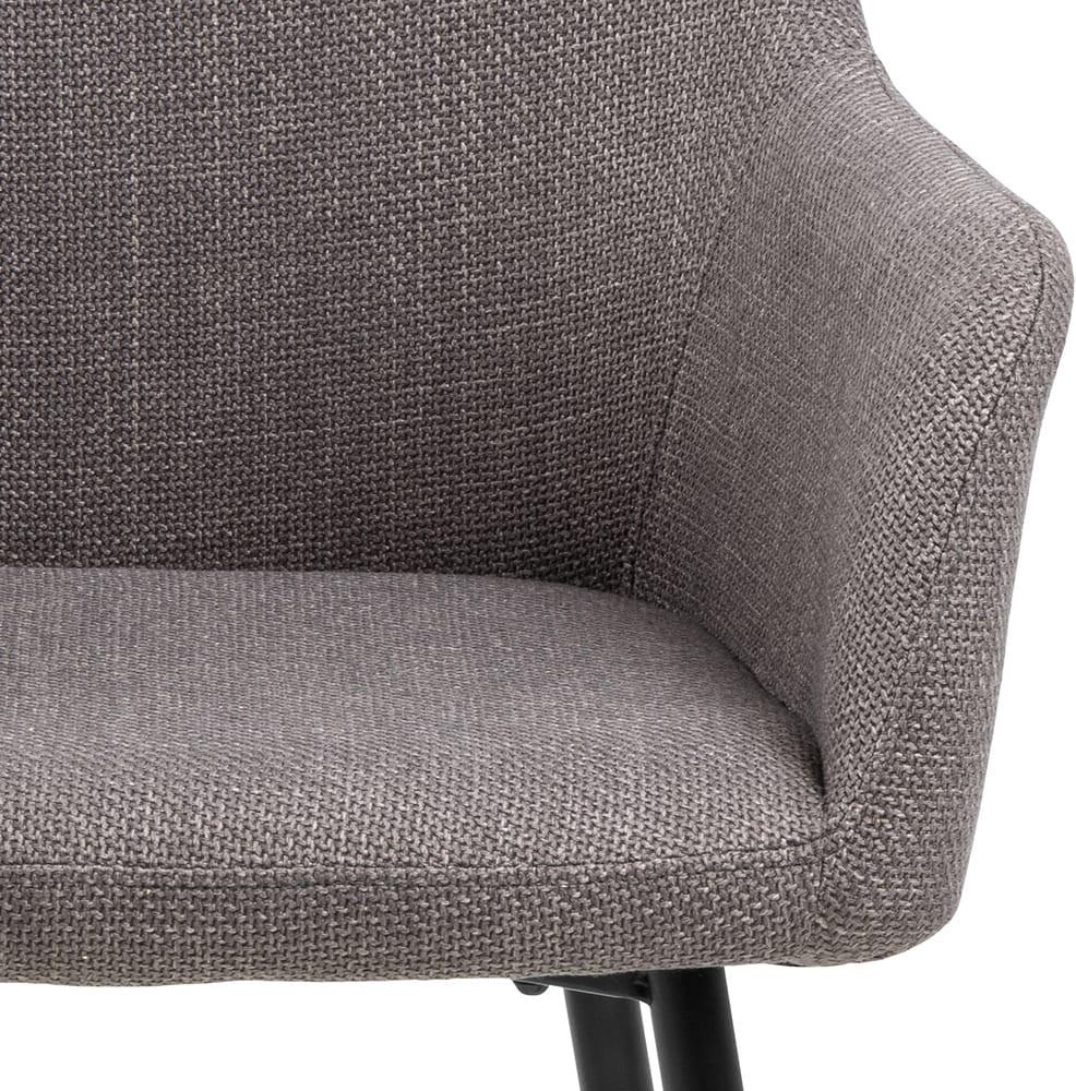 mutoni Chaise de salle à manger Lachlan gris marron (1 pièce)  