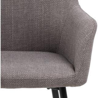 mutoni Chaise de salle à manger Lachlan gris marron (1 pièce)  