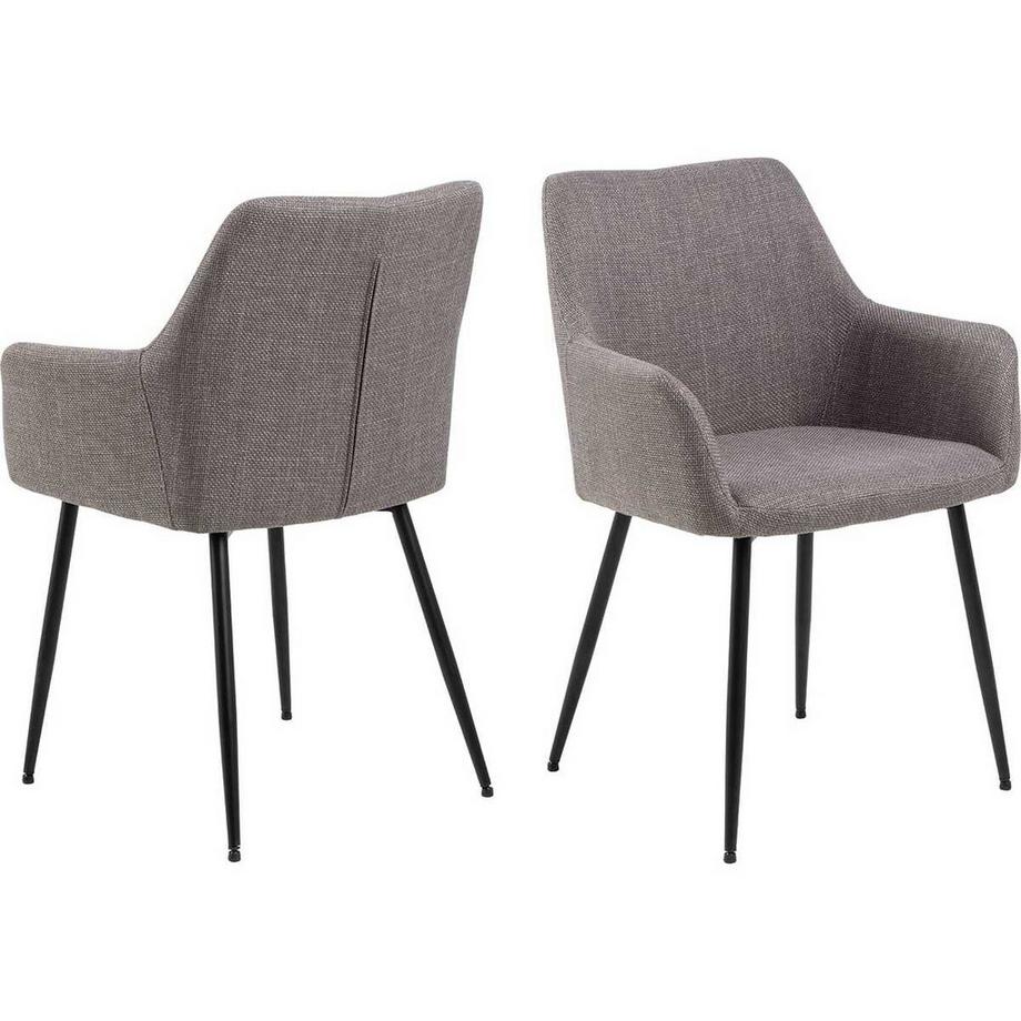 Sedia da pranzo Lachlan grigio-marrone (1 pezzo)