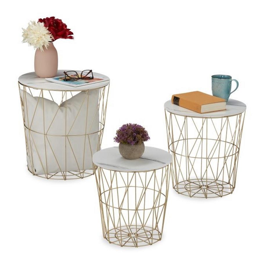 Northix Korbtisch 3er Set  